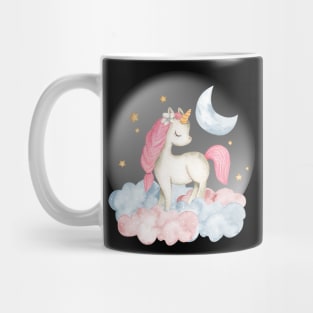 Dreamy watercolour unicorn on a starry night Mug